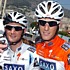 Frank und Andy Schleck w�hrend der zweiten Etappe der Tour de France 2009